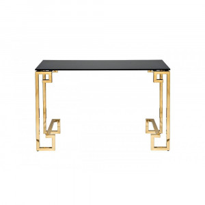 Консоль на металлических ножках черное стекло/золото 120*40*78см 13RXC3049-GOLD